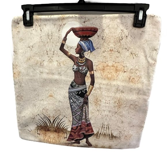 Unbranded 2 Pillowcase Covers Black Women Art African Handmade Zip Closure Home - Picture 3 of 7